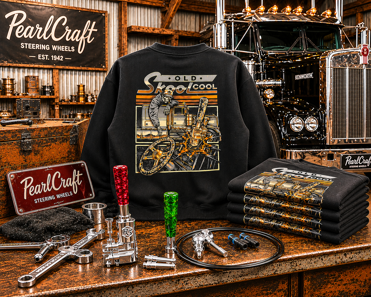 PearlCraft x Rollin’ Stainless Old Skool Cool Crew Neck Jumper