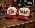 PearlCraft Trucker Cap Cream & Burgundy